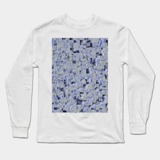 Pattern in gray-blue color modern stylized abstract Long Sleeve T-Shirt